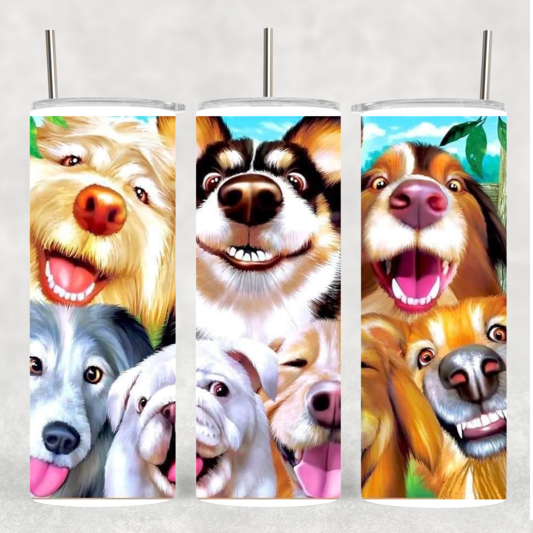 Dogs smiling 20 oz tumbler