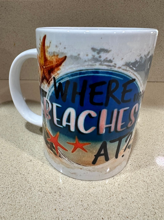 Where's My Beaches 15 oz coffee mug