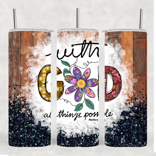 With God 20 oz tumbler