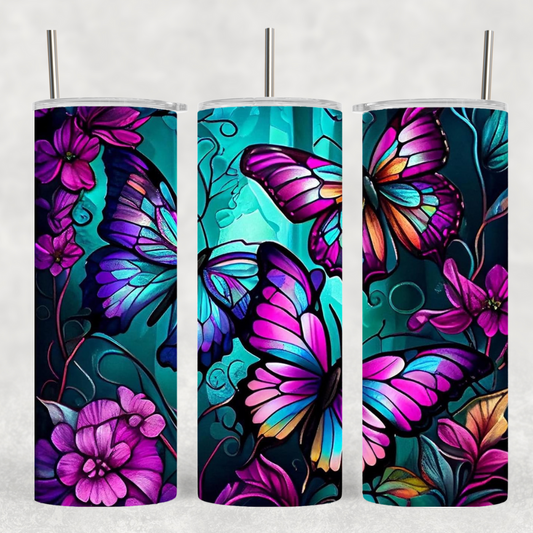 Butterfly 20 oz tumbler