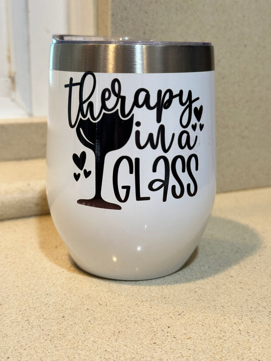 Therapy 12 oz wine tumbler