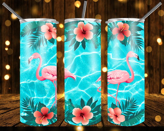 Flamingo 20 oz tumbler