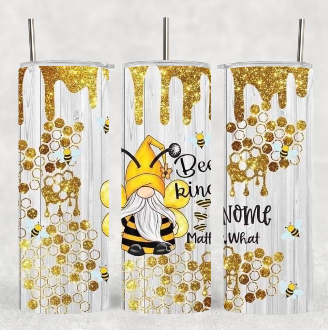 Bee Kind Gnome 20 oz tumbler